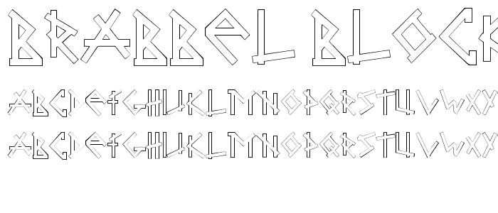 Brabbel Blocks font